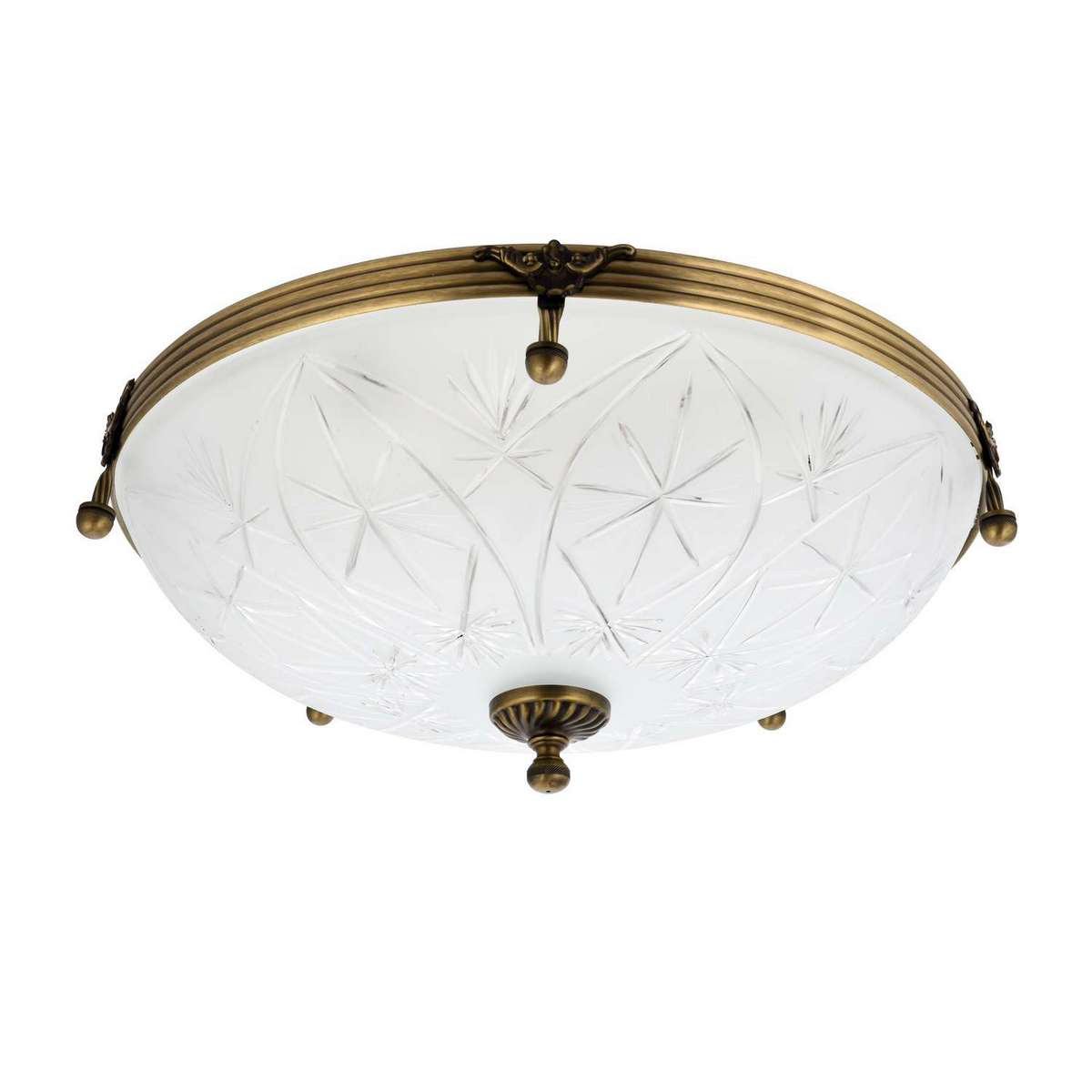 2068-AR-52-ES.jpg Eskitme Camlı Klasik Plafonyer 50 cm – 2068-AR-52-ES - Görsel 1